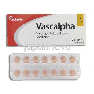 バスカルファ Vascalpha, フェロジピン 5mg 錠 (Actavis)