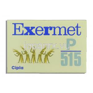エクサーメット Exermet, ピオグリタゾン・メトホルミン 15mg/500mg 箱 (Cipla) 箱
