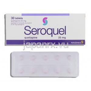 セロクエル Seroquel, クエチアピン フマル酸塩 25mg （アストロゼネカ社）