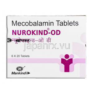 ニューロカインド-OD Nurokind-OD, メコバラミン 1,500mcg  錠 （Mankind Pharma） 箱