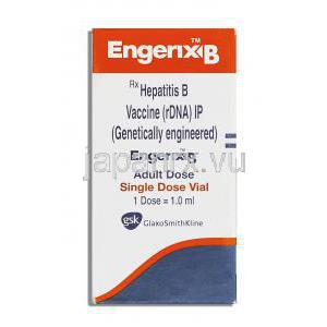 エンジェリックス-B Engerix-B, B型肝炎表面抗原（遺伝子組換え型） ワクチン注射 （GSK） 箱
