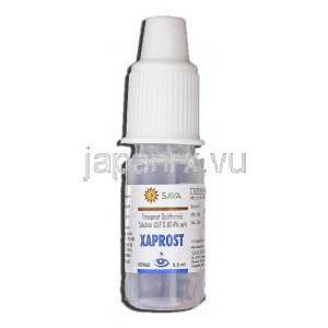 キサプロスト Xaprost, トラバタン ジェネリック, トラバプロスト 0.004% x 2.5 ml 点眼薬 (Sava medica) ボトル