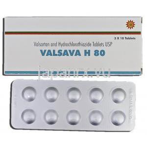 バルサバH Valsava-H80, ディオバン ジェネリック, バルサルタン塩酸塩 80mg