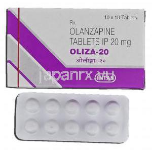 オリザ20 Oliza-20, ジプレキサザイディス/ジプレキサ ジェネリック, オランザピン, 20mg