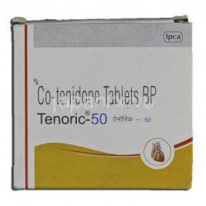 テノリック50 Tenoric-50, テノレチック ジェネリック, アテノロール 50mg, クロルタリドン, 12.5 mg, 錠 箱