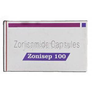 ゾニセップ100 Zonisep 100, エクセグラン ジェネリック, ゾニミド, 100mg, カプセル 箱