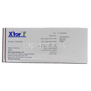 エックストール-Ｆ Xtor-F, アトルバスタチン, 10mg, フェノフィブラート配合, 160mg, 錠 製造者情報