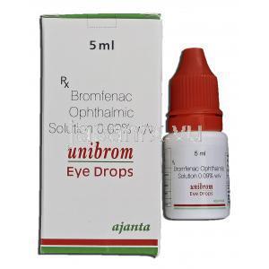 ユニブロム Unibrom Eye Drops, ブロナック ジェネリック, 点眼薬