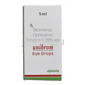 ユニブロム Unibrom Eye Drops, ブロナック ジェネリック, 点眼薬 箱