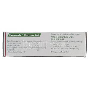 エンコレートクローム Encorate Chrono 200, セレニカ / デパケン ジェネリック, バルプロ酸 CR錠 箱 側面