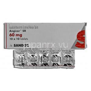 アンジコールSR Angicor SR, アイトロール ジェネリック, 硝酸イソソルビド, 60mg, 錠