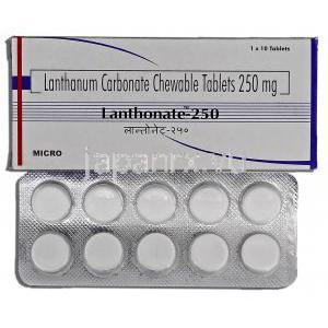 ランゾネート Lanthonate, 炭酸ランタン 250mg 錠