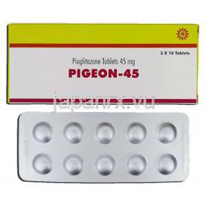 ピジョン45 Pigeon-45, アクトス ジェネリック, ピオグリタゾン, 45mg, 錠