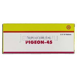 ピジョン45 Pigeon-45, アクトス ジェネリック, ピオグリタゾン, 45mg, 錠 箱