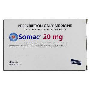 ソマック20 Somac 20, パントプラゾール 20mg, 錠 箱