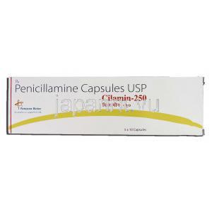 シラミン250 Cilamin 250, メタルカプターゼ ジェネリック, ペニシラミン 250mg, カプセル, 箱