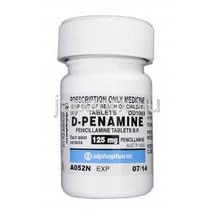 D-ペナミン D-Penamine, メタルカプターゼ ジェネリック, ペニシラミン, 125 mg, 錠, ボトル