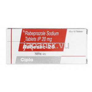 ラベセック-20 Rabesec-20, パリエット ジェネリック, ラベプラゾール, 20 mg, 錠