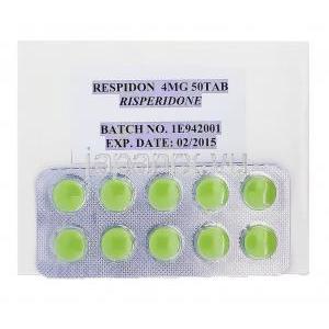 レスピドン Respidon, リスパダール  ジェネリック, リスペリドン 4mg 錠