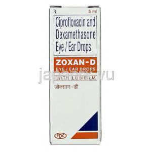 シプロフロキサシン / デキサメタゾン配合（シプロデックス ジェネリック）, Zoxan-D, 0.3% w/w / 0.1%w