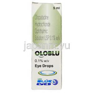 オロブル Oloblu, パタノール  ジェネリック, オロパタジン 0.1% 5ml  点眼薬, 箱