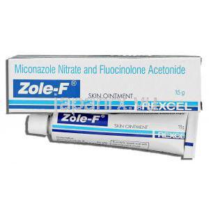 ミコナゾール / フルオシノロン 配合  軟膏
