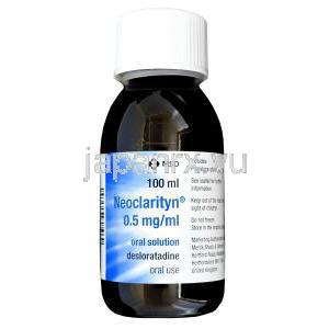 ネオクラリチン Neoclarityn, デスロラタジン  0.5m/mll 100ml 経口服用液 ボトル側面