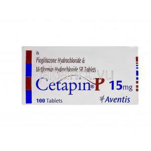 Cetapin P, Generic ACTOplus MET, ピオグリタゾン/メトホルミン 15 mg アヴェンティス