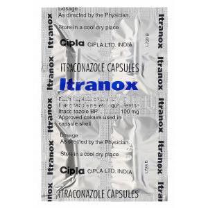 イトラノックス　Itranox、ジェネリックイトラコナゾール、イトラコナゾール100mg　包装