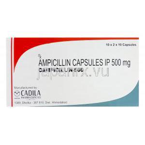 Campicillin-500　キャンピシリン、ジェネリックオムニペン、アンピシリン500mg 箱