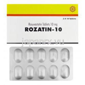 Rozatin-10　ロザチン、ジェネリッククレストール、ロスバスタチン10mg　