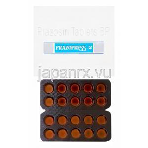 Prazopress2 プラゾプレス2、ジェネリックミニプレス、プラゾシン2mg