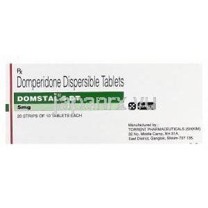 ドムスタル　Domstal-5 DT、ジェネリックモティリウム　Motilium、ドンペリドン5mg　箱