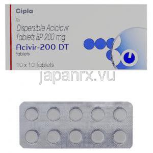 Generic  Zovirax, Acyclovir 200 mg