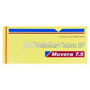 ムベラ　Muvera7.5、ジェネリックモビック　MOBIC、メロキシカムBP7.5mg　箱
