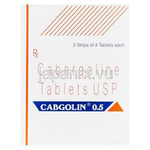 Cabgolin0.5、ジェネリックドスティネックス　Dostinex、カベルゴリン　0.5mg　箱