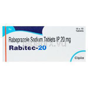 ラビテック　Rabitec-20、ジェネリックアシフェックス、ラベプラゾールナトリウム20mg