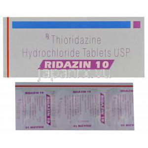 リダジン　Ridazin10、ジェネリックメレリル　Mellari、チオリダジン塩酸塩　10mg