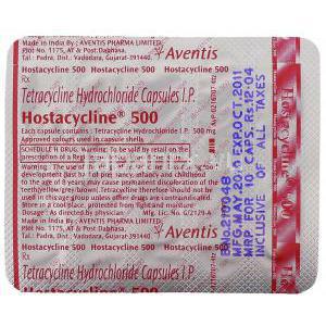 ホスタサイクリン, 塩酸トラサイクリン, 500 mg 包装