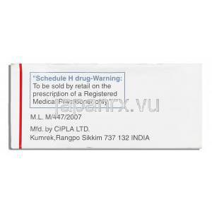ドクサカード, ドキサゾシン  2mg 錠 (Cipla) 注意書