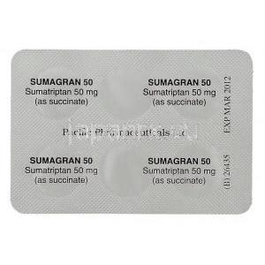 スマグラン, スマトリプタン 50mg  錠 (Pacific Pharma) 包装