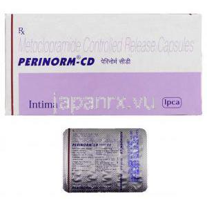 パーリノーム Perinorm-CD, プリンペラン ジェネリック, メトクロプラミド 15mg 錠 (IPCA)
