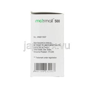 メトスモール 500, グルコファージジェネリック,メトホルミン徐放薬 500mg 徐放性錠　箱　製
