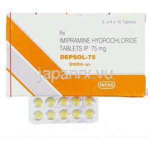 デプソル, イミプラミン塩酸塩 75mg 錠 （Intas）