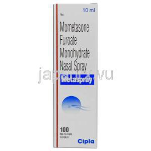 メタスプレー, モメタゾンフランカルボン酸 点鼻液噴霧用 製造元：Cipla