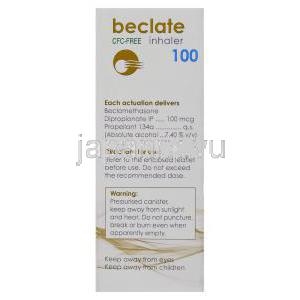 ベクロメタゾン, Beclate, 100mcg 吸入剤(Cipla) 成分