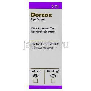ドルゾラミド（トルソプトジェネリック）, Dorzox,  点眼薬 (Cipla)   使用法