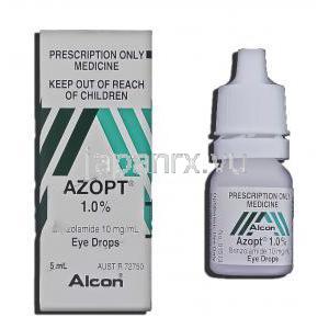 エイゾプト Azopt, ブリンゾラミド 1 % x 5ml 点眼薬 (Alcon)