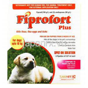 フィプロフォート プラス, フィプロニル,スポットオン　小型犬用,製造販売元：SavaVet