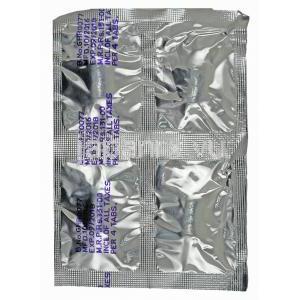 モックスクラフ (アモキシシリン/ クラブラン酸) 1gm (4錠） 錠剤裏面